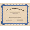 Certificate of Participation - Parchtone 8-1/2" x 11"